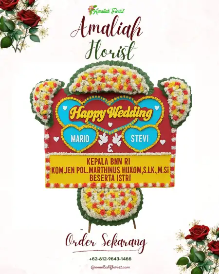 Papan Bunga Pernikahan Aru Selatan